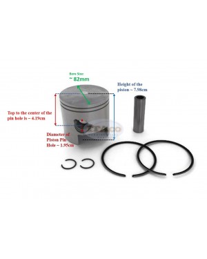 Boat Motor Piston Kit & Ring Set Assy 6H1-11631 688-11631 for Yamaha Outboard 80HP 90HP 82MM 2 st STD Engine