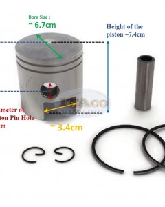 Boat Motor 694-11631 656 20HP 25HP Piston Assy Ring Set for Yamaha Marine Outboard 67MM STD 2 stroke Engine