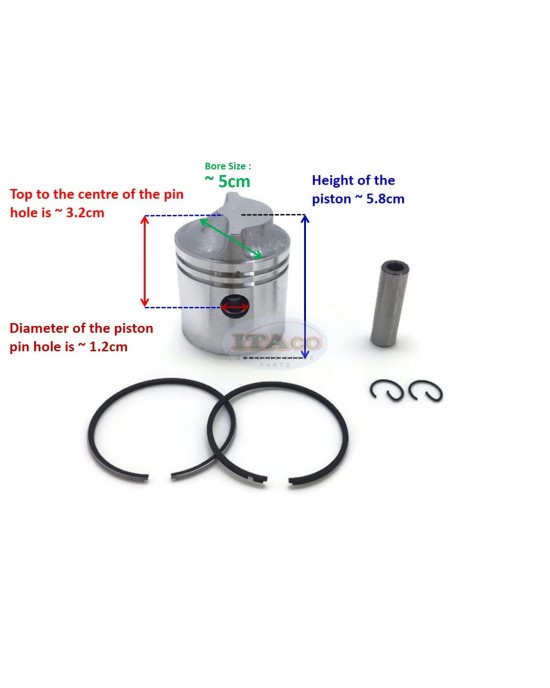 Boat Motor 6N0-E1631 94 6N0-E1603 Piston Assy Ring Set for Yamaha Outboard 6HP 8HP 2stroke Engine 50MM