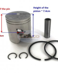 Boat Motor Piston Kit Ring Set Pin & Clip 6H4-11631 00 01 95 11630 18-4144 for Yamaha Sierra Outboard 3 Cyl 40HP 50HP 67MM 2-stroke 2 rings Engine