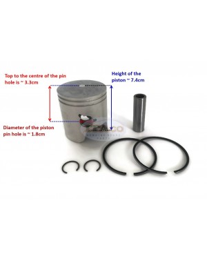 Boat Motor Piston Kit Ring Set Pin & Clip 6H4-11631 00 01 95 11630 18-4144 for Yamaha Sierra Outboard 3 Cyl 40HP 50HP 67MM 2-stroke 2 rings Engine