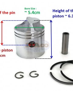 Boat Motor Piston Assy Ring Set 6J1-11631 6E3-11631 for Yamaha Marine Outboard 4HP 5HP 54MM STD 2 stroke Engine