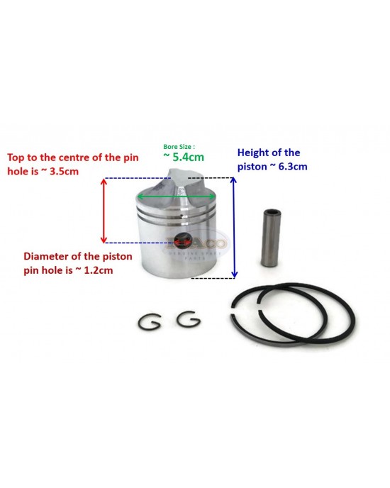 Boat Motor Piston Assy Ring Set 6J1-11631 6E3-11631 for Yamaha Marine Outboard 4HP 5HP 54MM STD 2 stroke Engine