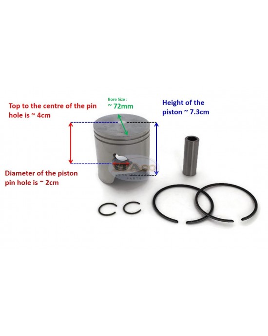 Boat Motor Piston Assy Ring Set for 6H3-11631 6K5-11631 Yamaha Outboard E C P 60HP 70HP 72MM STD 2 stroke Engine