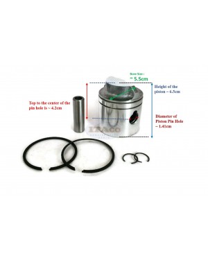 Boat Motor Piston Assy Kit Ring Set 0391190 0386279 393851 100-101K for Johnson Evinrude Outboard OMC 12HP 2 3/16" inch Engine