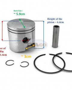 Boat Motor 12110-93120 93130 Piston Assy Ring Set for Suzuki Outboard DT 9.9HP 15HP 59MM Sierra 18-40140 Engine