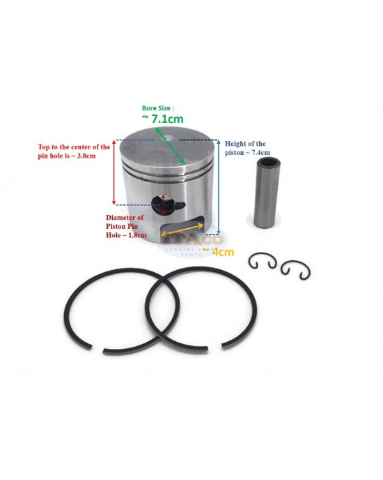 Boat Motor Piston Assy Ring Set 12110-96353 96350 for Suzuki Outboard DT25 DT30 25HP 30HP 71MM 2 stroke Engine