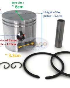 Boat Motor Piston Assy Ring Set 779-803677 803677 for Mercury Mercruiser Outboard 18HP 2 stroke Engine