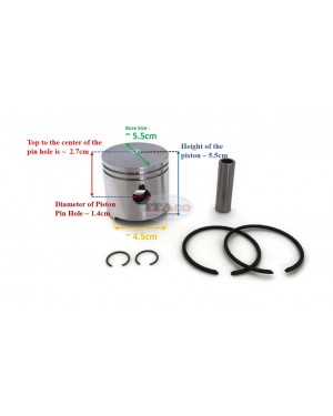 Boat Motor Piston Assy Ring Set 369-00004-0 1M for Tohatsu Nissan Outboard M 4HP 5HP 55.5MM /050 2-stroke Engine