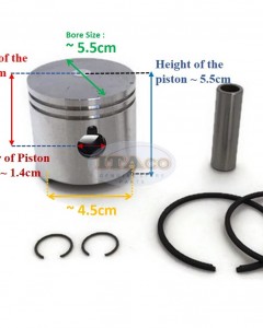 Boat Motor Piston Assy Kit Ring Set 369-00001 for Tohatsu Nissan Outboard M NS 4HP 5HP 4 5 STD 55MM 2 stroke Engine