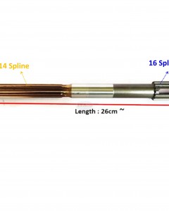 Boat Motor 3BA-64211-0 M Propeller Shaft for Tohatsu Nissan Outboard MFS 15-20HP 14 spline Engine