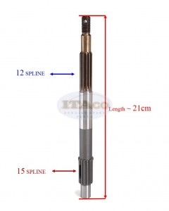 Boat Motor F8-04000301 Propeller Shaft for Parsun Makara Outboard F8 F9.8 T6 T8 T9.8 2/4 stroke Engine