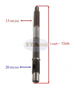 Boat Motor Propeller Shaft Prop 63D-45611-00 For Yamaha Outboard F FT 40HP - 60HP 2/4 stroke Boat Engine