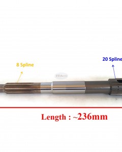 Boat Motor Propeller Shaft Prop 683-45611-00 for Yamaha Parsun Outboard 9.9HP - 15HP 2/4 stroke Engine