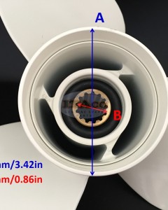 Boat Motor Aluminium Alloy Propeller For Yamaha Outboard F 30HP 40HP 50HP 60HP 3 11 3/8" x 12" 6H5-45952-00 02 EL 69W-45952-00 11.375x12 2/4 stroke Engine