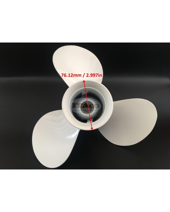 Boat Motor Engine Aluminum Propeller 9 7/8x10 1/2-F for Yamaha Parsun Hidea Powertec 20HP 25HP 30HP Outboard Motors 664-45945-00-EL 664-45945-00-00 F25-04080000 9 7/8 x 10 1/2 F