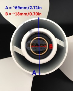 Boat Motor Aluminium Propeller 664-45949 02 EL for Yamaha Parsun Outboard C F 20HP 25HP 30HP 3 x 9 7/8 x 13" 2/4 stroke Engine