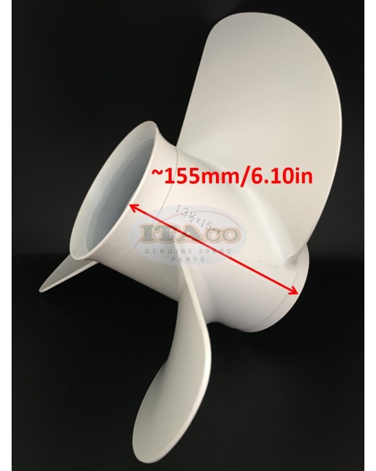 Boat Motor Aluminium Propeller for Yamaha Outboard 100HP 115HP 130HP 6E5-45947-00-EL 3X13 1/2x15 " P 2 stroke Engine