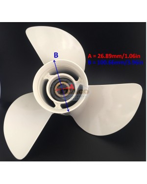 Boat Motor Aluminum Propeller 13 1/4x17-K for Yamaha 60HP 70HP 75HP 80HP 85HP 90HP 115HP 130HP Outboard Engine 6E5-45945-01-00 6E5-45945-01-EL T85-04020000 13.25x17