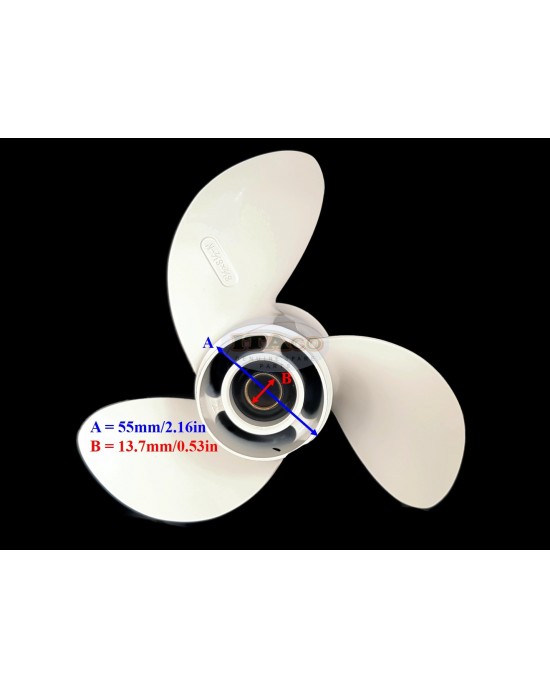 Boat Motor Aluminum Propeller 8 1/2x8 1/2 -N 6G1-45941-00-EL 6G1-45941-00-00 for Yamaha 6hp 8hp 9.9hp F6 F8 F9.9 Boat Engine 8.5x8.5