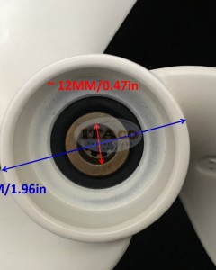 Boat Motor 7 1/4X6-BS 6L5-45943-00-00 F2.6-03010000 Propeller Assy for Yamaha Parsun Makara 2.5HP 3HP 4HP 5HP F2.5A 3A Malta Outboard Motors 7.25x6 inch