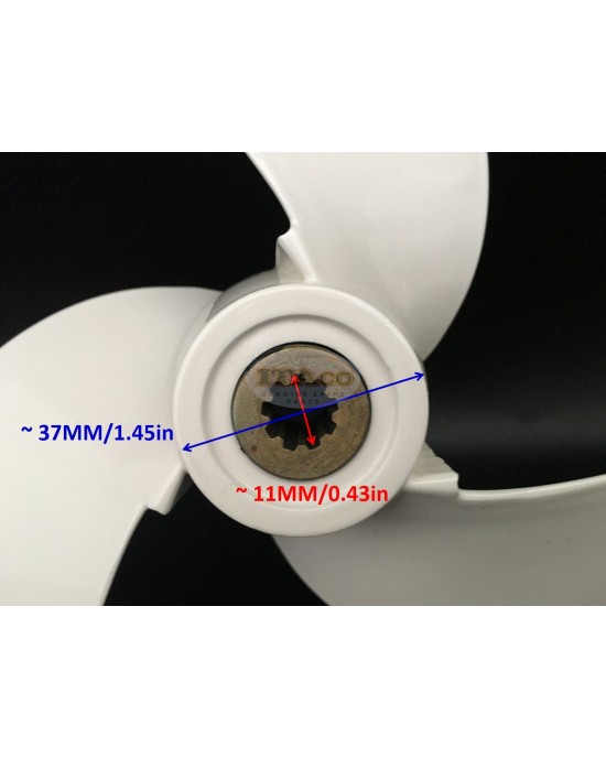 Boat Motor 7 1/4X6-BS 6L5-45943-00-00 F2.6-03010000 Propeller Assy for Yamaha Parsun Makara 2.5HP 3HP 4HP 5HP F2.5A 3A Malta Outboard Motors 7.25x6 inch