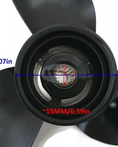 Boat Motor 362-64105-0 M 362B64105-0 879779 879779010 Aluminium Propeller 9.25 x 7 inch for Tohatsu Nissan Mercury Mercruiser Quicksilver Outboard F 9.9hp 15hp 18hp 2/4-stroke Engine