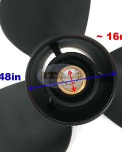 Boat Motor 362-64101-0 M 362B64101-0 8038321 853790010 Aluminium Propeller 9 1/4x9 for Tohatsu Nissan Mercury Mercruiser Quicksilver Outboard F 9.9hp 15hp 18hp 2/4-stroke Engine
