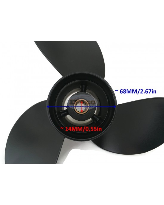 Boat Motor Propeller Aluminium 3B2W64517-1 3B2-64517 48-804974 For Tohatsu Nissan Mercury Mercruiser Outboard 8HP - 9.8HP (8.5) 8.9" 2/4-stroke Engine