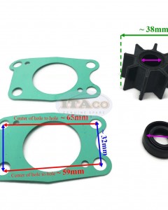 Boat Motor 06192-ZV1-C00 Water Pump Impeller Service Kit for Honda BF 4.5 5A Sierra 18-3278 Outboard Motor Boat Engine