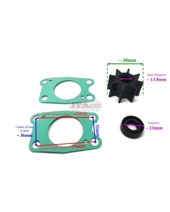 Boat Motor 06192-ZV1-C00 Water Pump Impeller Service Kit for Honda BF 4.5 5A Sierra 18-3278 Outboard Motor Boat Engine