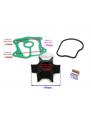 Boat Motor 06192-ZW3-000 Water Pump Impeller Service Kit for Honda Outboard 06192-ZV5-003 Sierra 18-3282