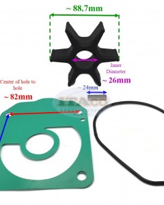 Boat Motor 06192-ZY3-000 New Water Pump Impeller Service Kit replace Honda Outboard BF175A/BF200A/BF225A Engine