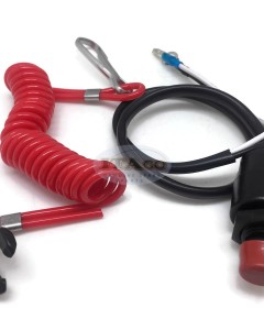 Boat Motor Kill Stop Switch & Safety Tether Lanyard 6E9-82575-00 18-65450 for Yamaha / Tohatsu / Honda Outboard Motors 2/4-stroke Marine Engine