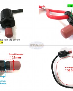 Boat Motor Emergency Kill Stop Switch Lanyard 37830-89E02 37830-89E01 92D11 92D10 For Suzuki Outboard 2/4-stroke motor Engine