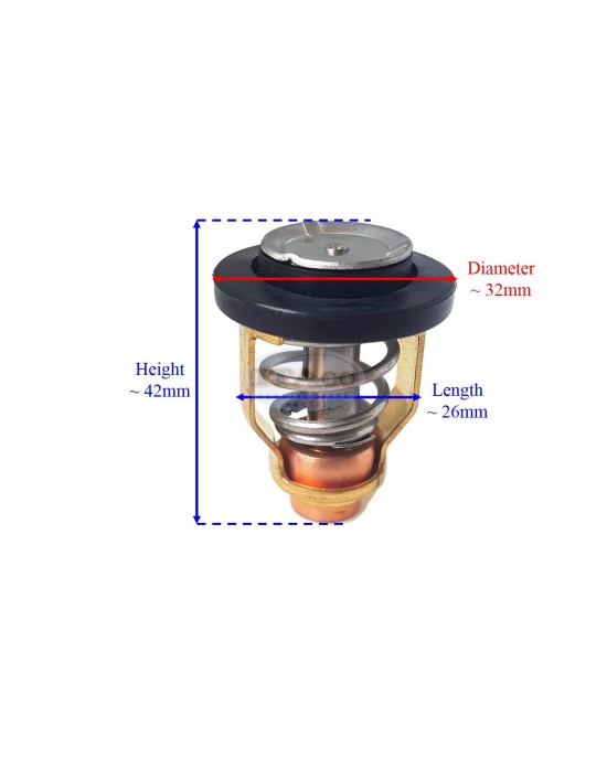 Boat Motor Thermostat 60V-12411-00-00 for Yamaha Outboard 75-300 Hp F115/VZ200-VZ300 135 150 175 200 225 143° 4 Stroke Marine Engine