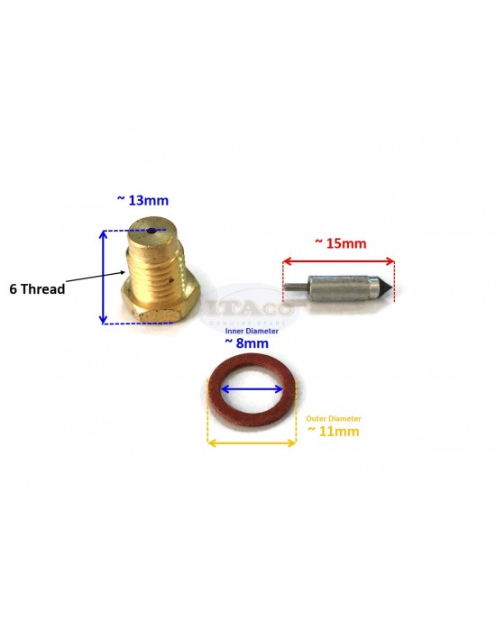 Boat Motor 6G0 6J1-14390-14 Needle Valve Seat Assy For Yamaha Outboard 25HP 30HP C25 C30 25 30 2-stroke Engine